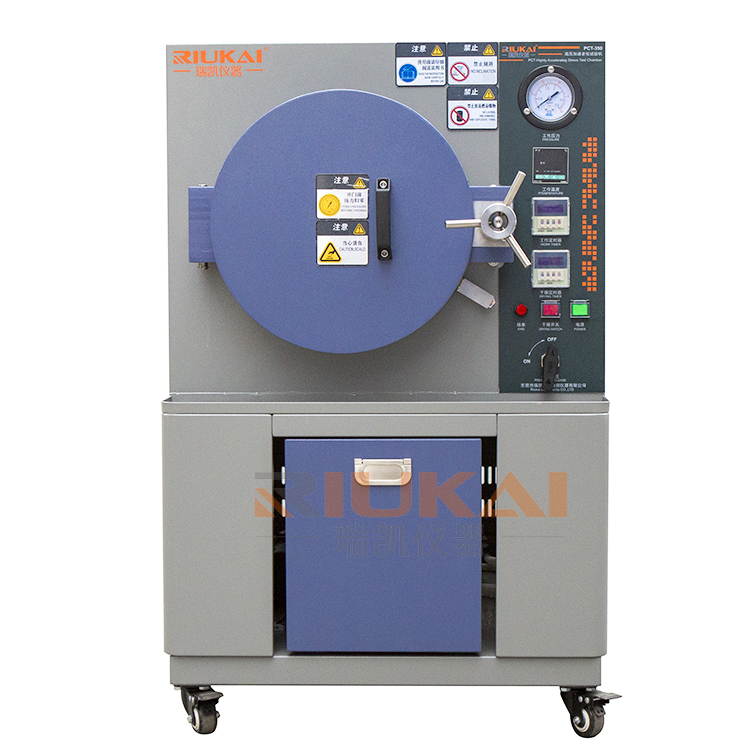 PCT- Pressure Cooker Test Chamber can shorten test time for whole humidity testing for IC semiconductor, connector, circuit board, magnetic materials, polymer materials, EVA, photovoltaic components and other industry-related products for accelerated aging life test.